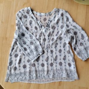 Boho paisley printed top